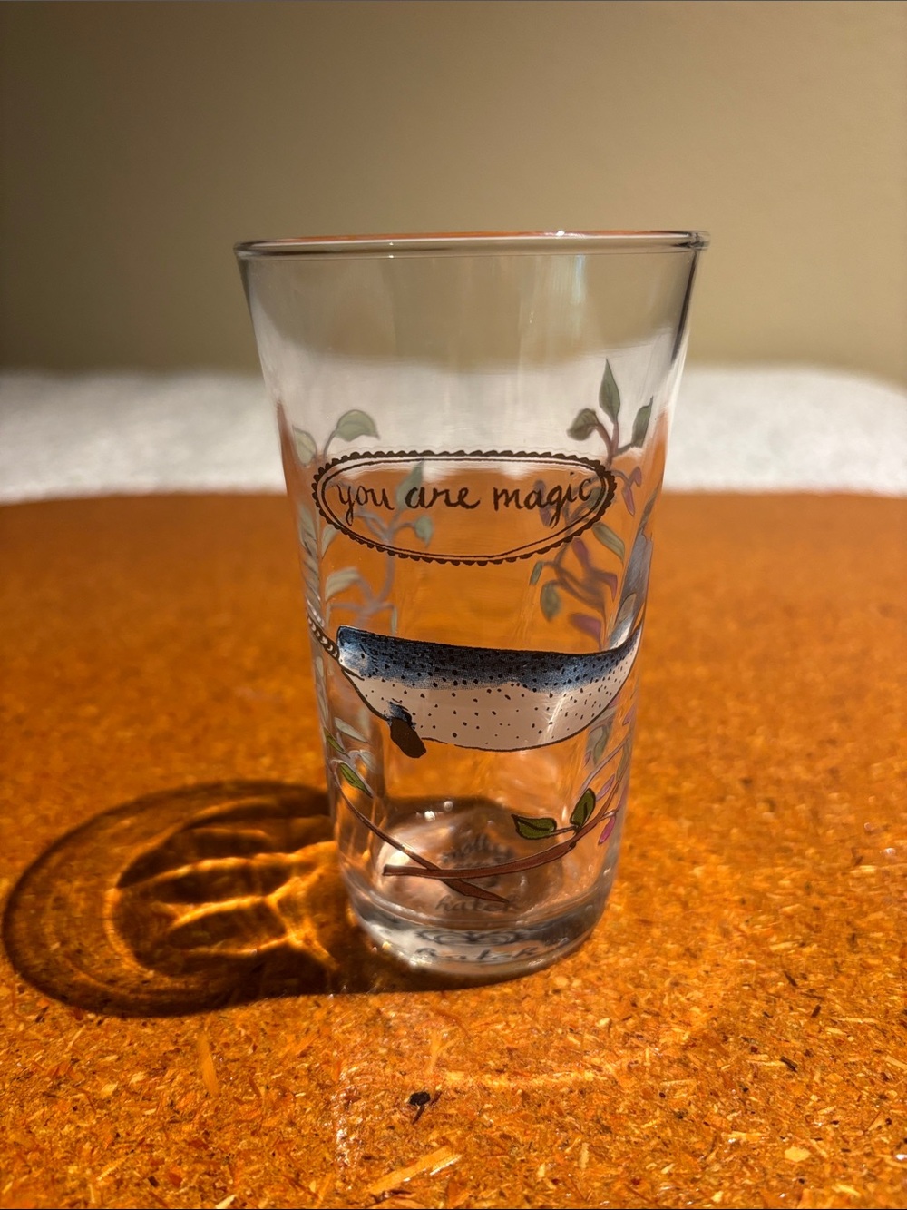 Anthropologie “Menagerie” Narwahl Juice Glass Designed by Molly Hatch